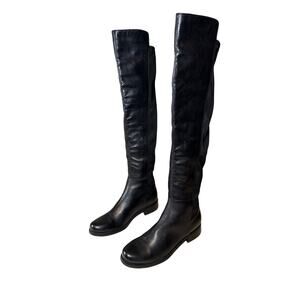 Blando Tall Black Leather Waterproof Boots 6